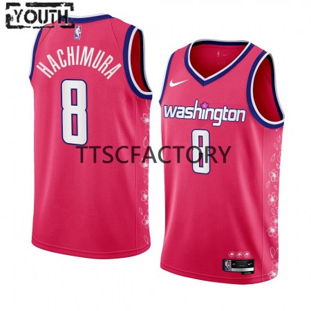 Maglia NBA Washington Wizards Rui Hachimura 8 Nike 2022-23 City Edition Rosa Swingman - Bambino